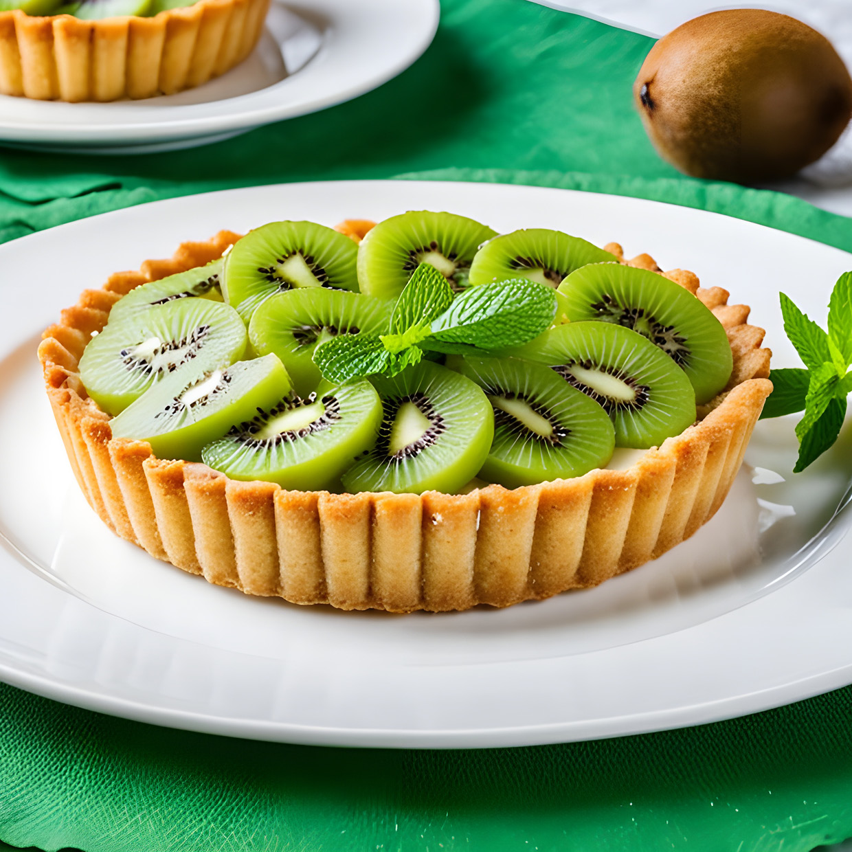Kiwi Tartlets with Cream Cheese Base